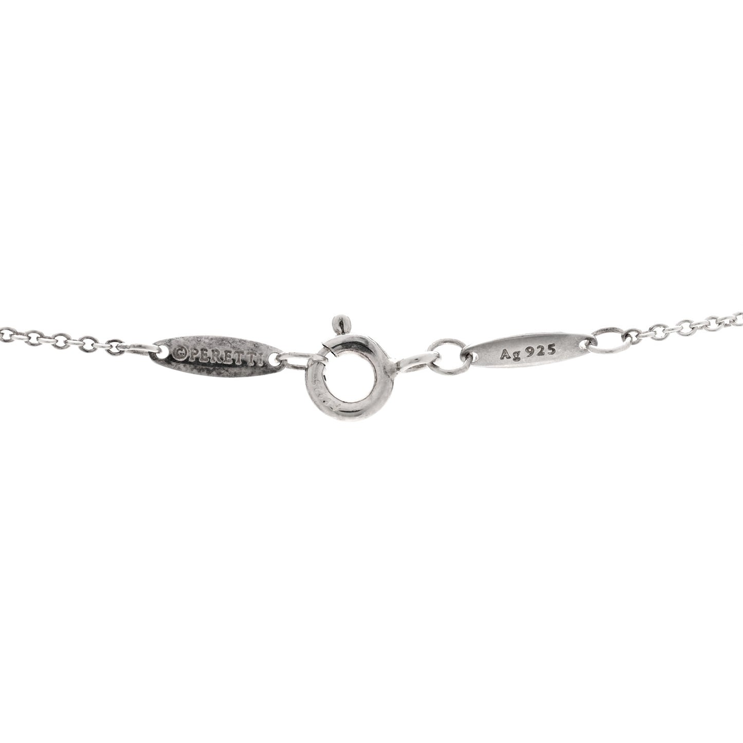 Sterling Silver Elsa Peretti Two Carat Faceted Pendant Necklace