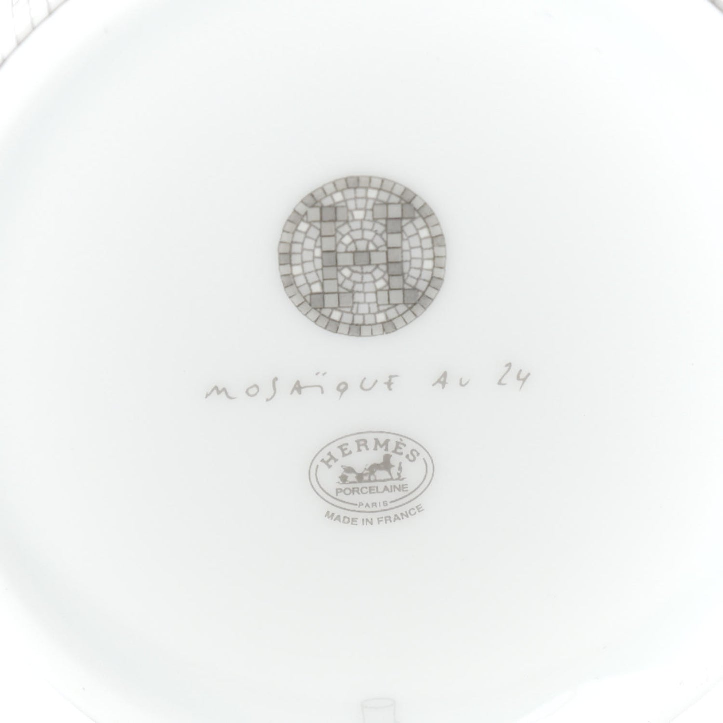 Porcelain 24 Mosaique Teapot Cup Set Platinum