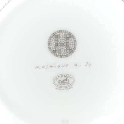Hermes Porcelain 24 Mosaique Teapot Cup Set Platinum 11 of 11