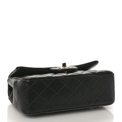 Chanel Lambskin Quilted Mini Rectangular Flap Black 4 of 9
