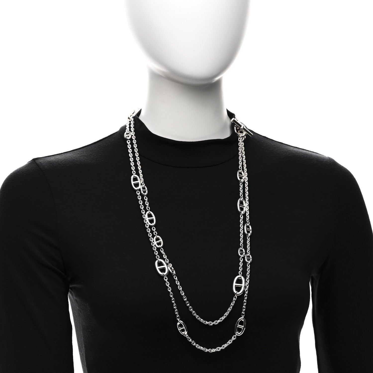 Hermes Sterling Silver Farandole Necklace 160 2 of 6