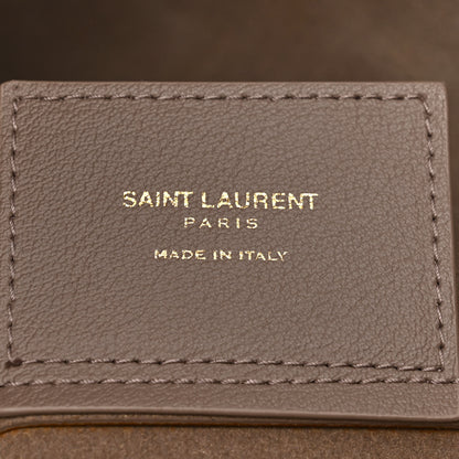 Saint Laurent Calfskin Large Shopping Tote Oyster Gray 8 of 12