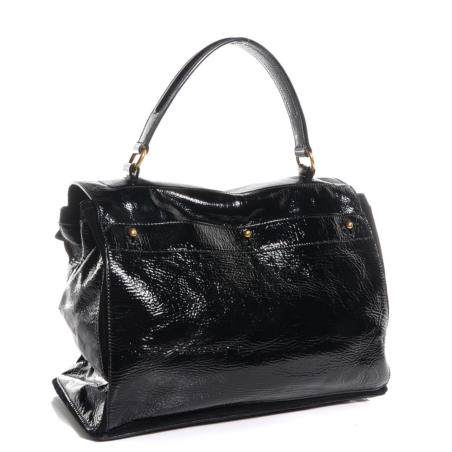 Patent Large Muse Two Tote Black