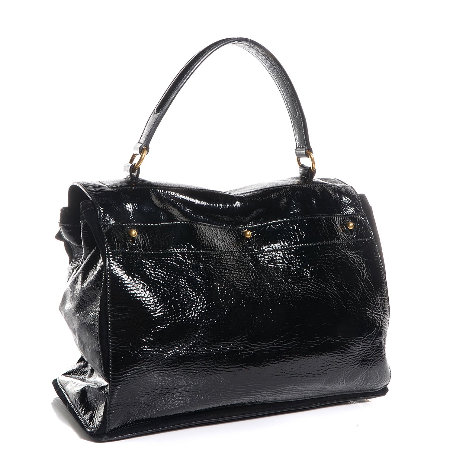 Saint Laurent Patent Large Muse Two Tote Black 3 of 10