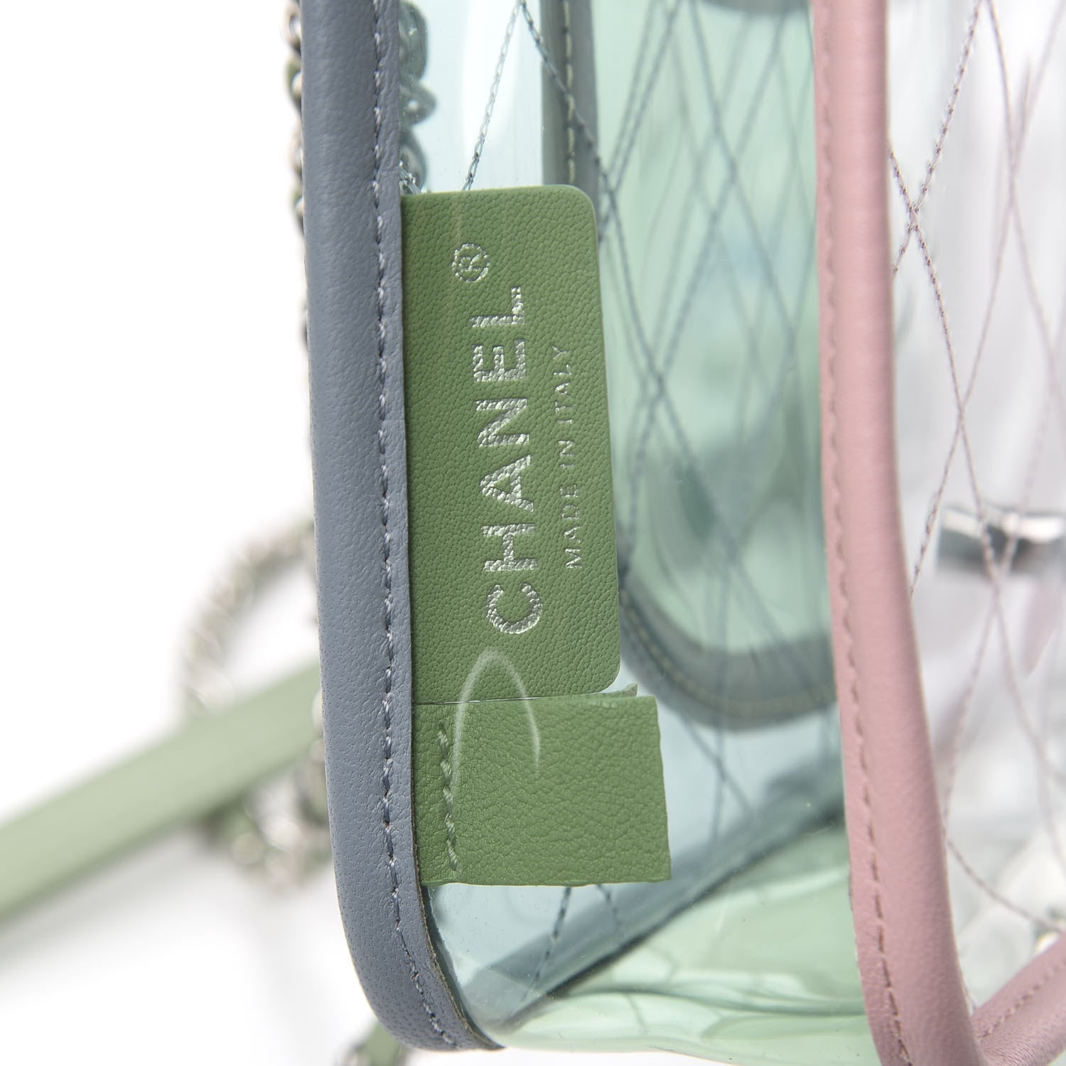 Chanel Lambskin PVC Quilted Medium Coco Splash Flap Blue Green 6 of 10