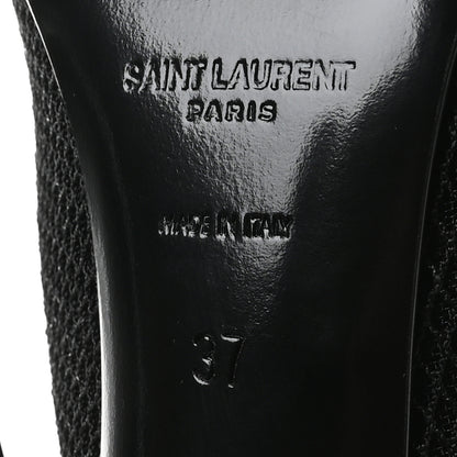 Saint Laurent Elba Applique Tulle Aston 115 Boots 37 Black 7 of 9