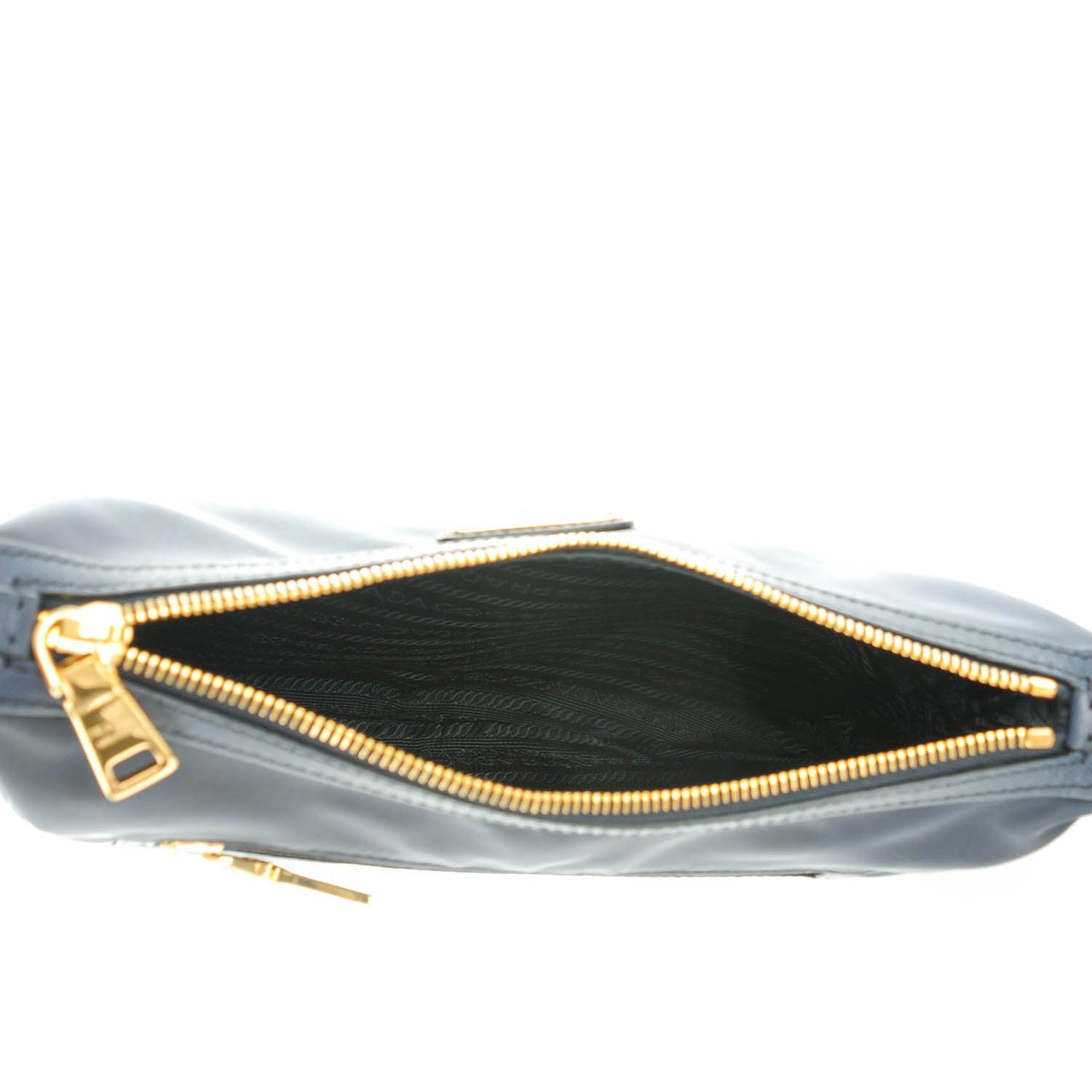 Prada Tessuto Nylon Saffiano Crossbody Bag Blue 5 of 9