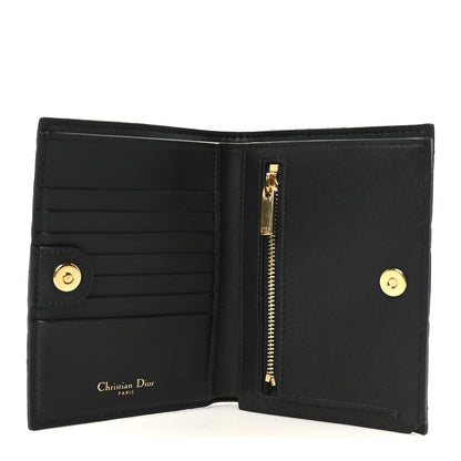 Christian Dior Supple Calfskin Cannage Caro Slim Wallet Black 6 of 9