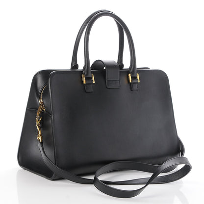 Saint Laurent Smooth Calfskin Medium Monogram Cabas Black 4 of 8
