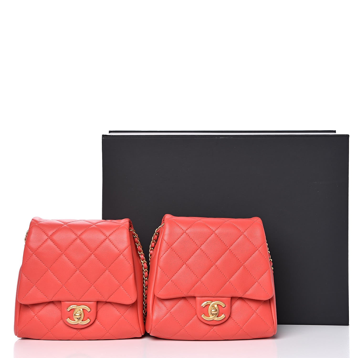 Chanel Lambskin Quilted Side-Packs Red 10 of 10