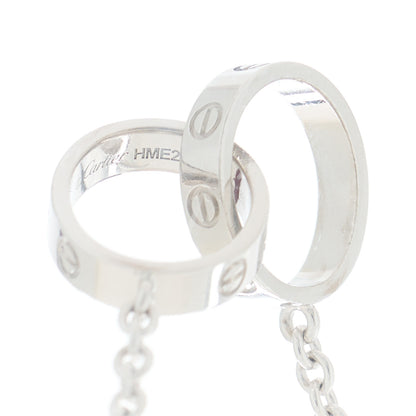 Cartier 18K White Gold Interlocking LOVE Necklace 4 of 5