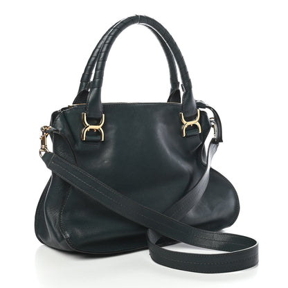 Chloe Natural Grain Calfskin Medium Marcie Satchel Teal 2 of 10
