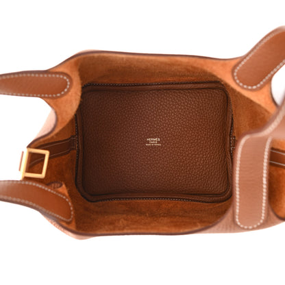 Hermes Taurillon Clemence Picotin Lock 18 PM Gold 5 of 10