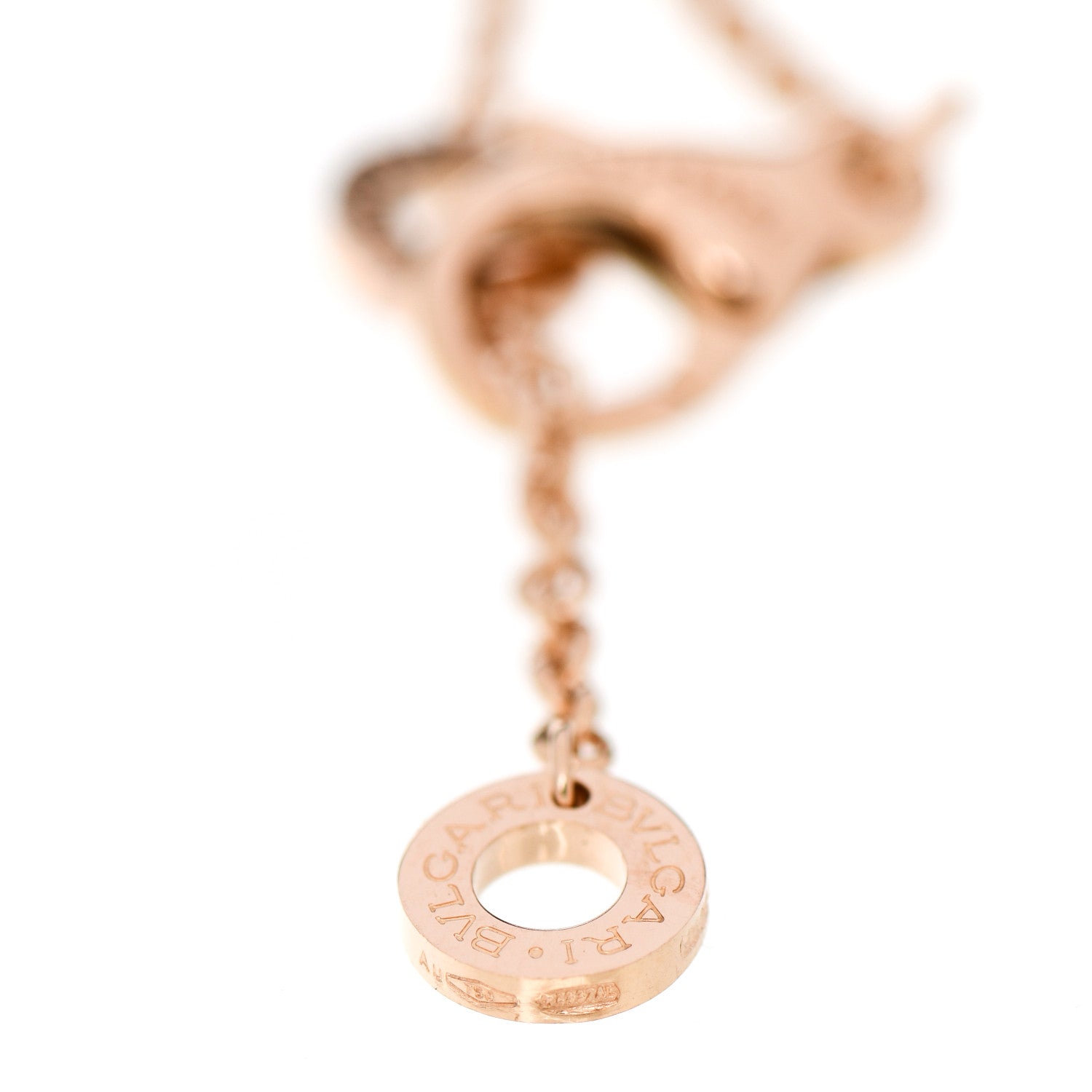 Bulgari 18K Rose Gold Black Ceramic B.Zero1 Pendant Necklace 5 of 6