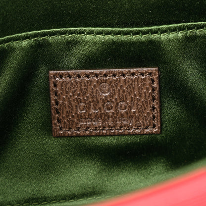 Gucci Monogram Textured Dollar Calfskin Heavy Grosgrain Web Small Maxi Horsebit Chain Shoulder Bag Beige Ebony New Acero 6 of 14