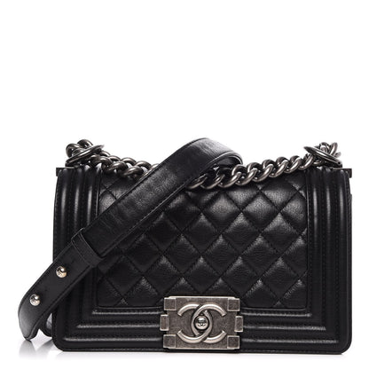 Chanel Calfskin Quilted Small Boy Flap Black 1 of 10