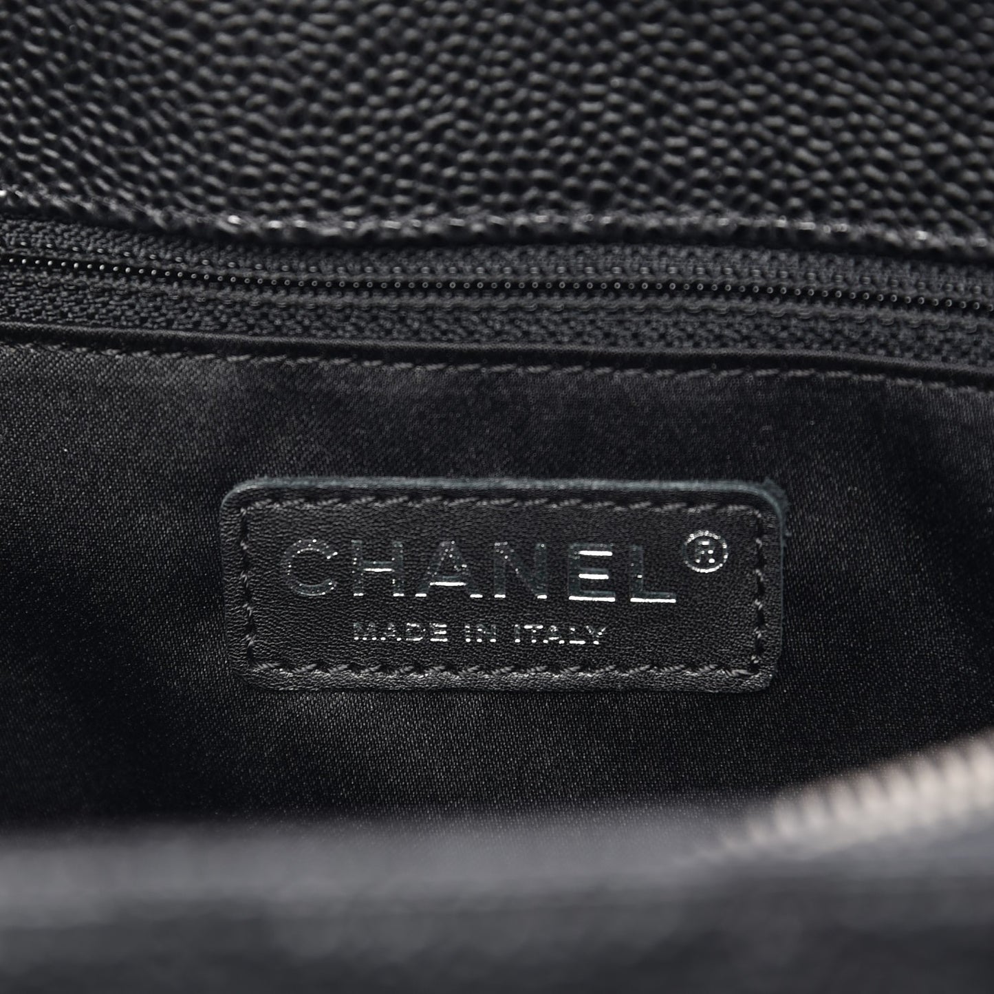 Caviar Quilted Grand Shopping Tote GST Black