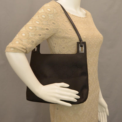 Gucci Nylon Monogram Small Shoulder Bag Black 2 of 8