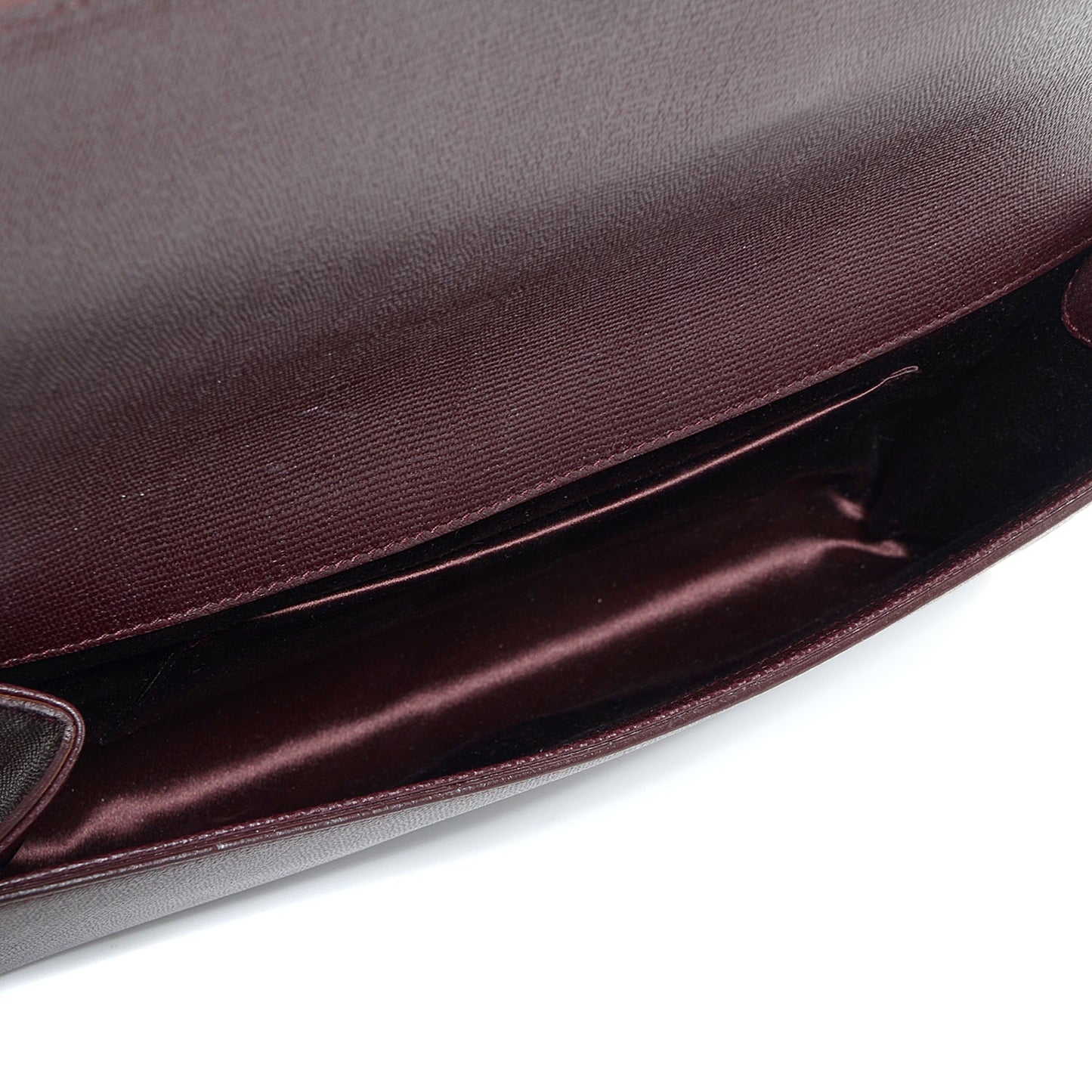 Textured Leather ChYc Clutch Burgundy