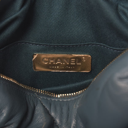 Chanel Lambskin Quilted Small Bowling Bag Turquoise 6 of 10