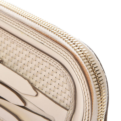 Burberry Bridle Calfskin Woven Alma Clutch White 8 of 13