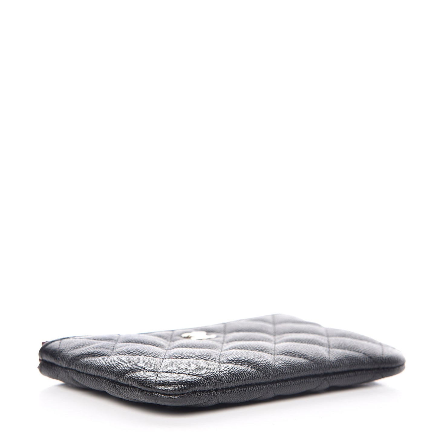 Caviar Quilted Small Cosmetic Case Black