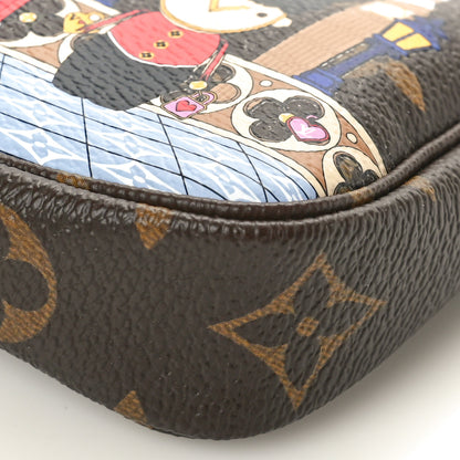 Louis Vuitton Monogram 2021 Christmas Animation London Mini Pochette Accessories Red 10 of 10