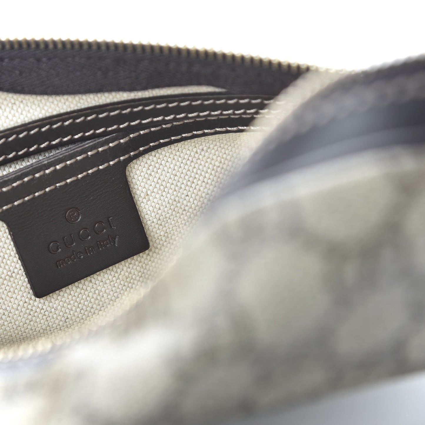 GG Supreme Monogram Belt Bag Dark Brown