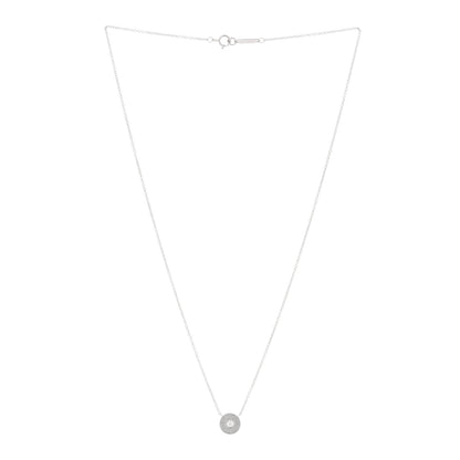 Tiffany 18K White Gold Diamond 1837 Circle Pendant Necklace 2 of 4