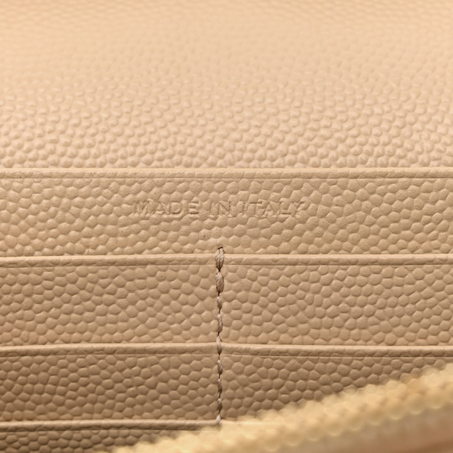 Grain De Poudre Matelasse Chevron Monogram Chain Wallet Dark Beige