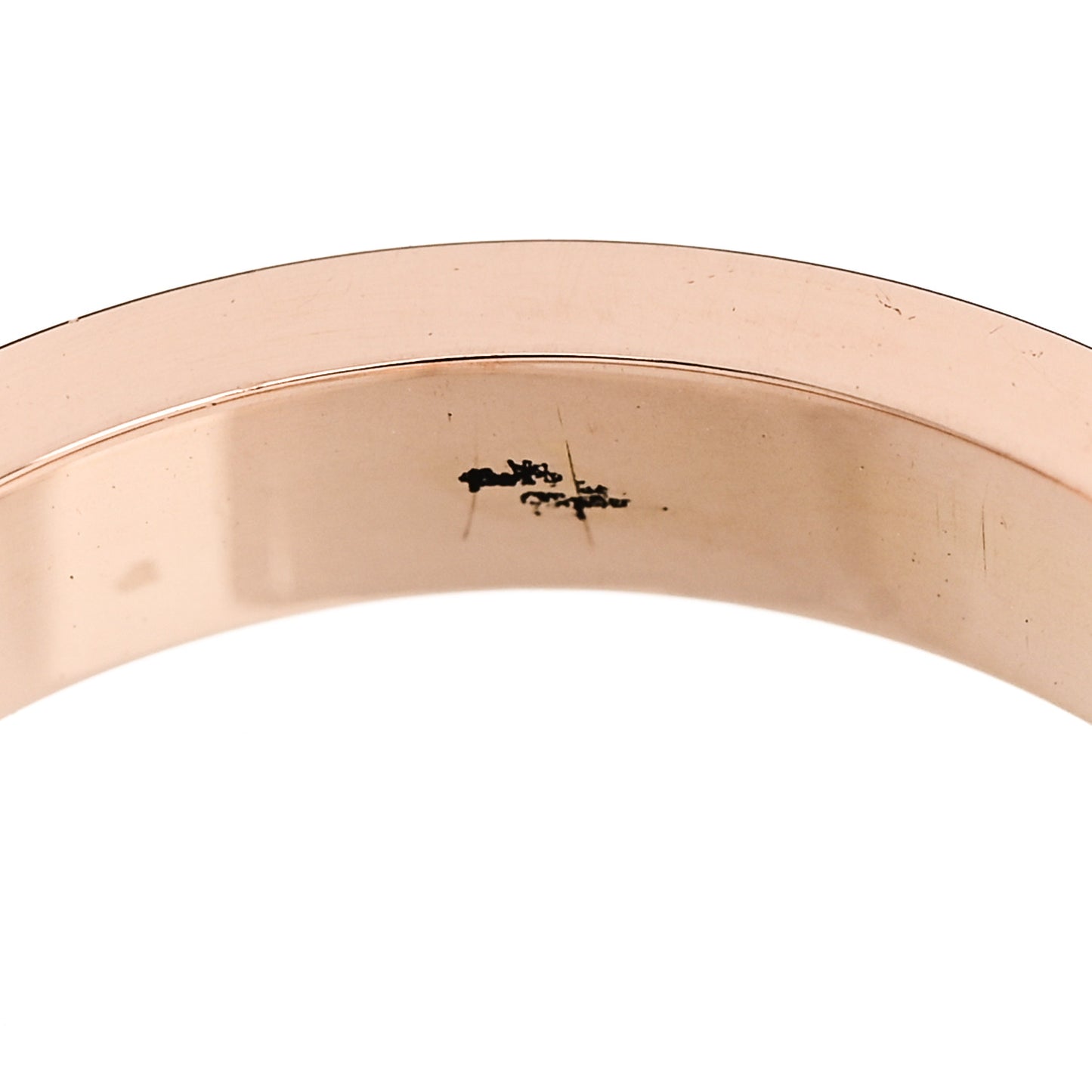 18K Pink Gold Diamond 3mm C De Cartier Wedding Band Ring 48 4.5