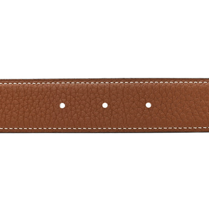 Hermes 135 Togo 32mm H Belt 95 38 Black Gold 3 of 6