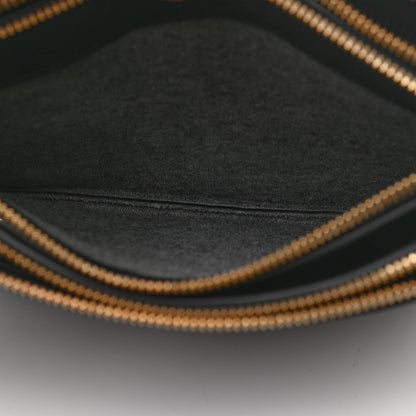 Celine Lambskin Large Trio Crossbody Bag Black 7 of 12