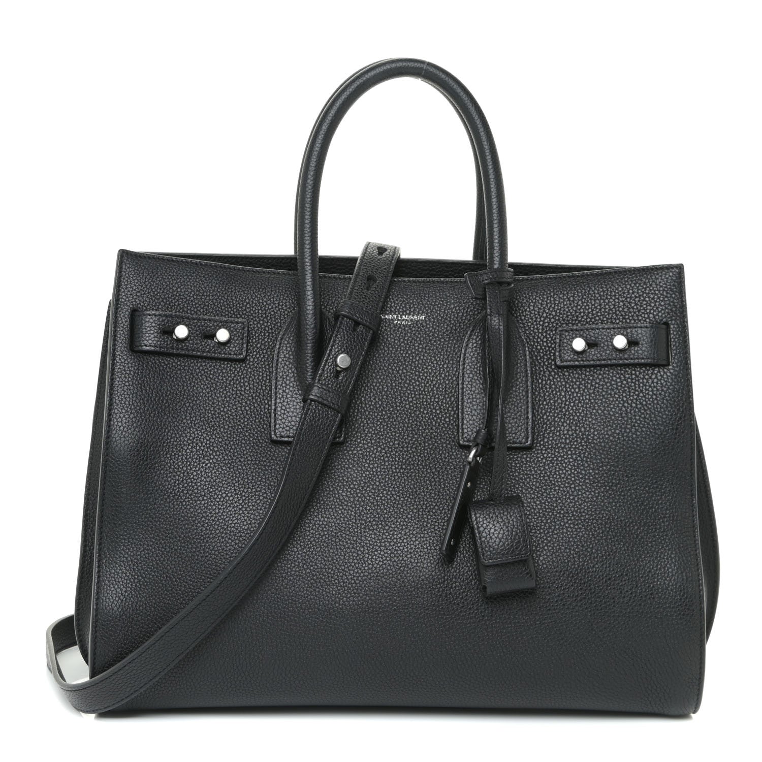 Saint Laurent Grained Calfskin Small Supple Sac De Jour Black 1 of 15