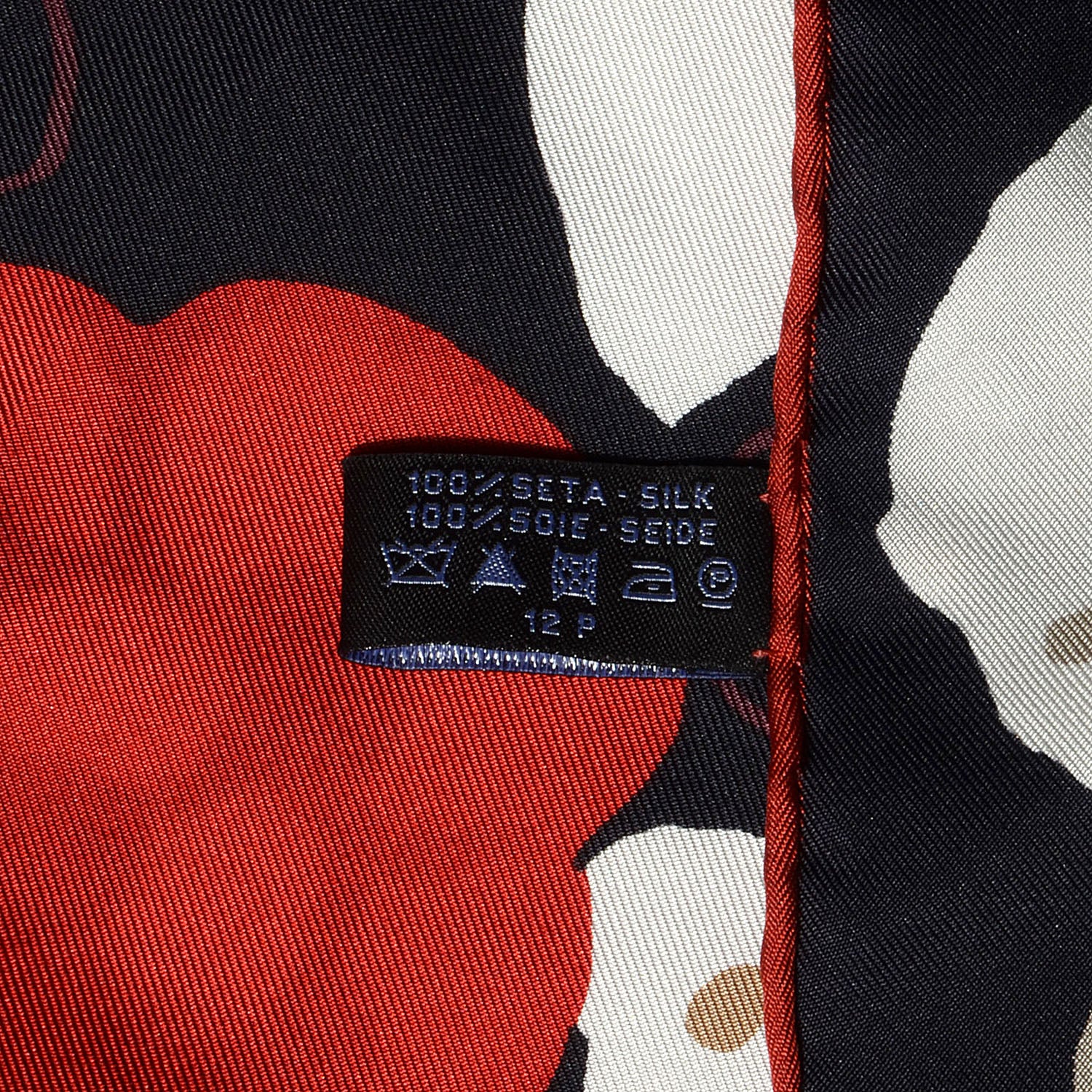 Chanel Silk CC Floral Square Scarf Black 4 of 5
