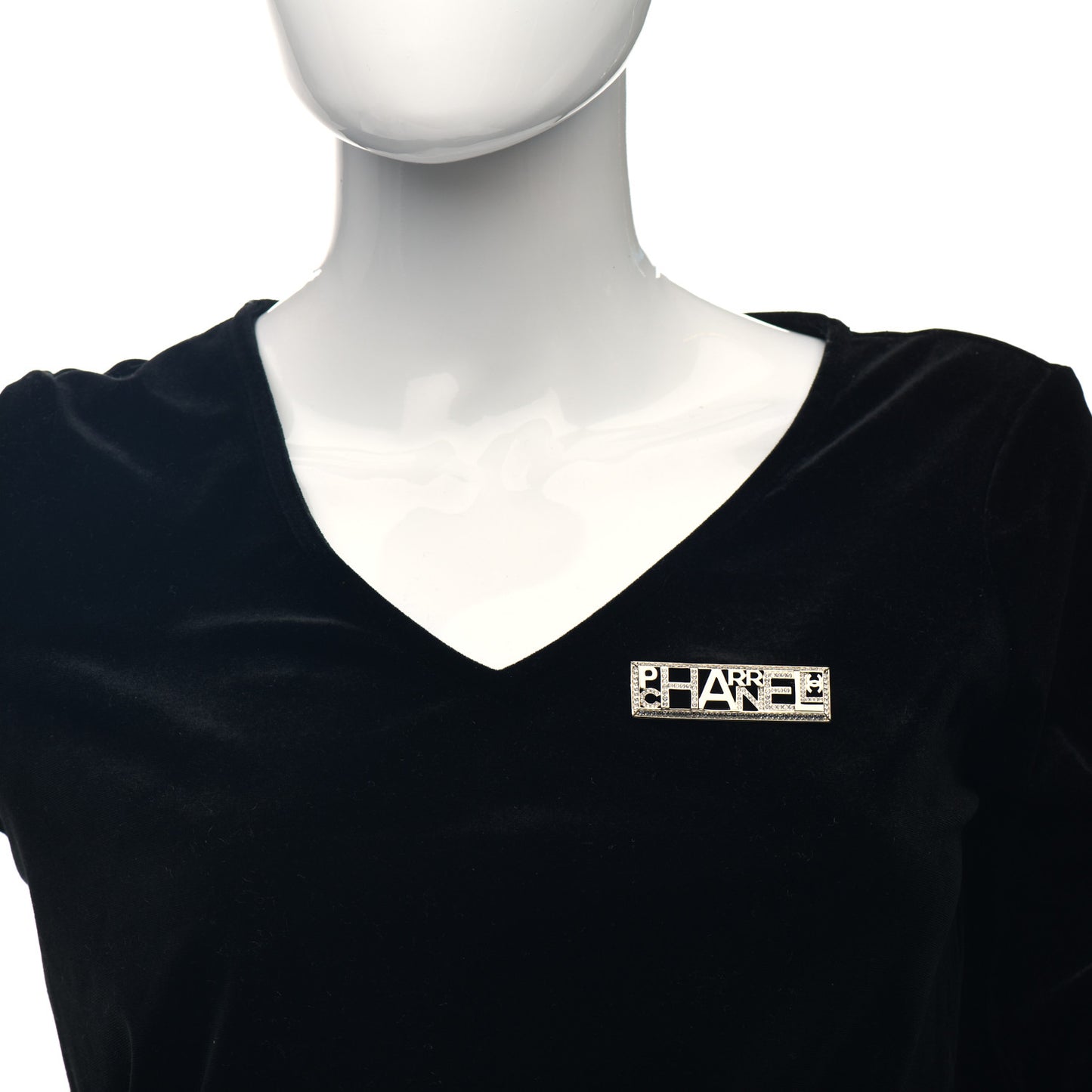 x Pharrell Williams Crystal Logo Brooch Gold