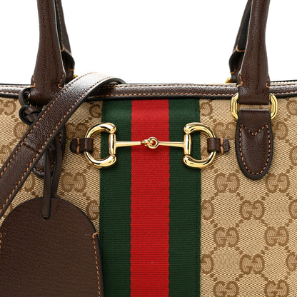 Gucci GG Monogram Web Medium Borsetto Boston Sand Brown 8 of 11