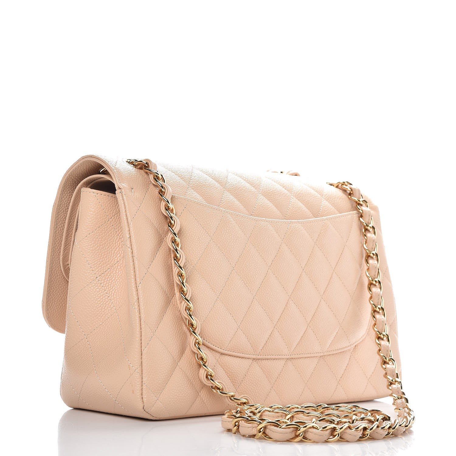 Chanel Caviar Quilted Jumbo Double Flap Beige Clair 4 of 9