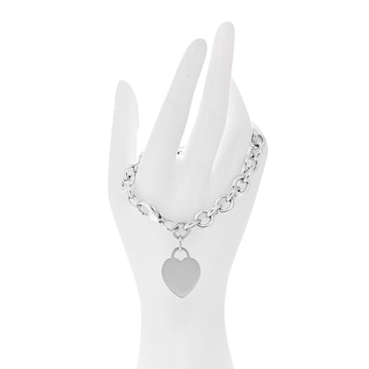 Tiffany Sterling Silver Heart Tag Charm Bracelet 2 of 5