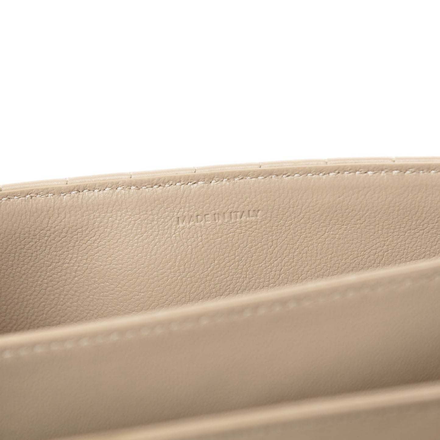 Calfskin Quilted Medium C Bag Black Beige