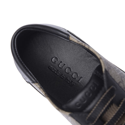 Gucci GG Supreme Monogram Mens Low Top Sneakers 8 Black Beige Ebony 8 of 11