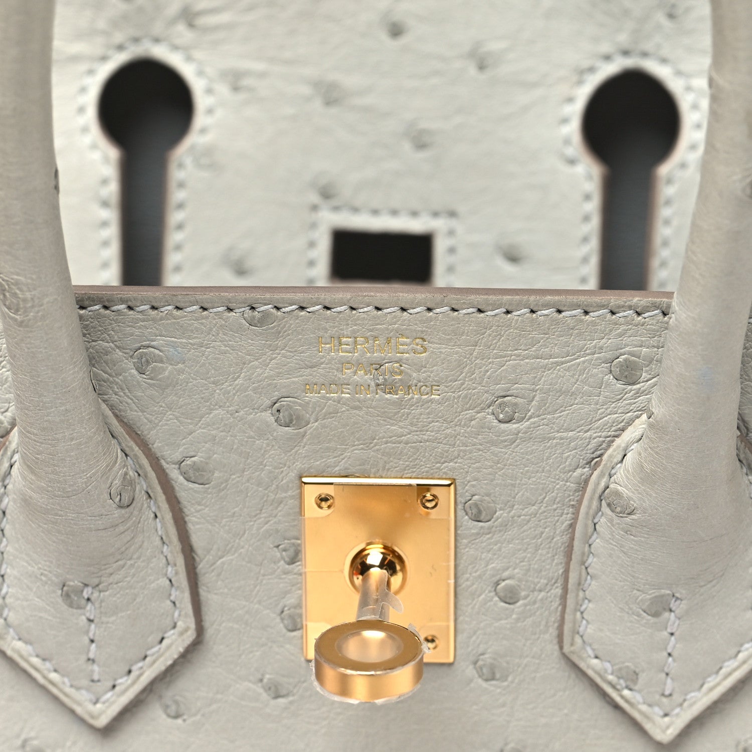 Hermes Ostrich Birkin Sellier 25 Gris Perle 6 of 10