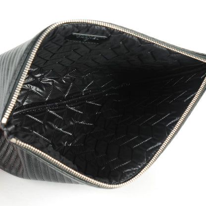 Chanel Caviar Chevron Quilted Medium Cosmetic Case Black 5 of 7