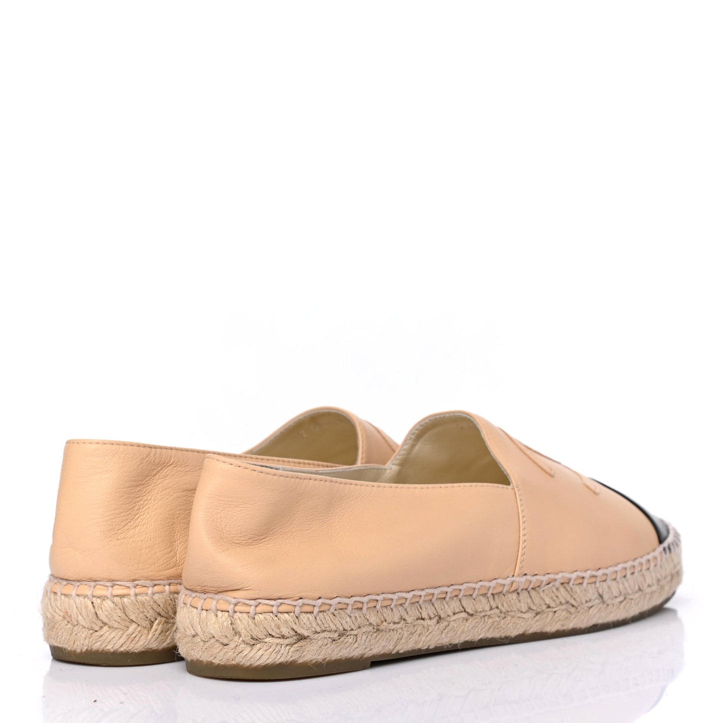 Lambskin CC Espadrilles 40 Beige Black