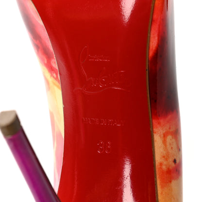 Christian Louboutin Patent Tie and Dye Pigalle Follies 100 Pumps 36 Multicolor 6 of 9