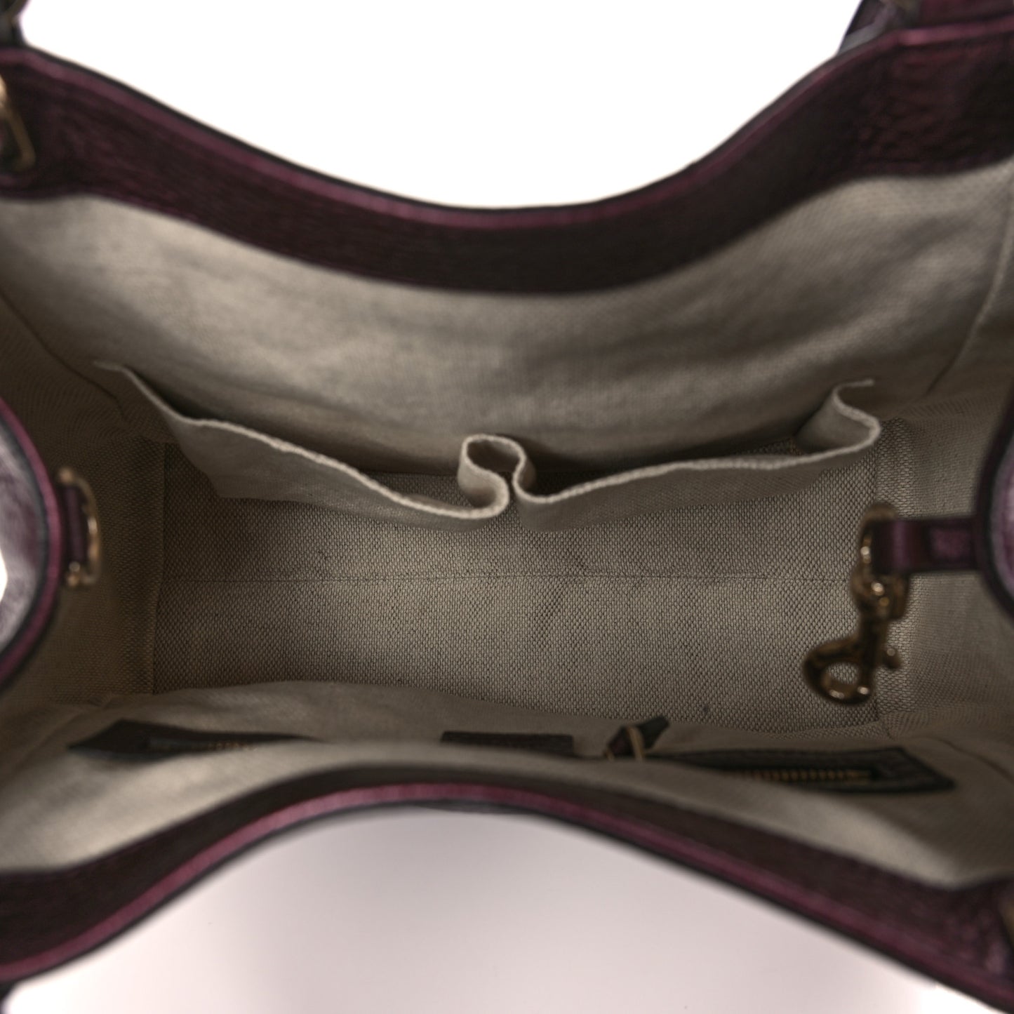 Metallic Cellarius Calfskin Small Soho Shoulder Bag Classic Burgundy