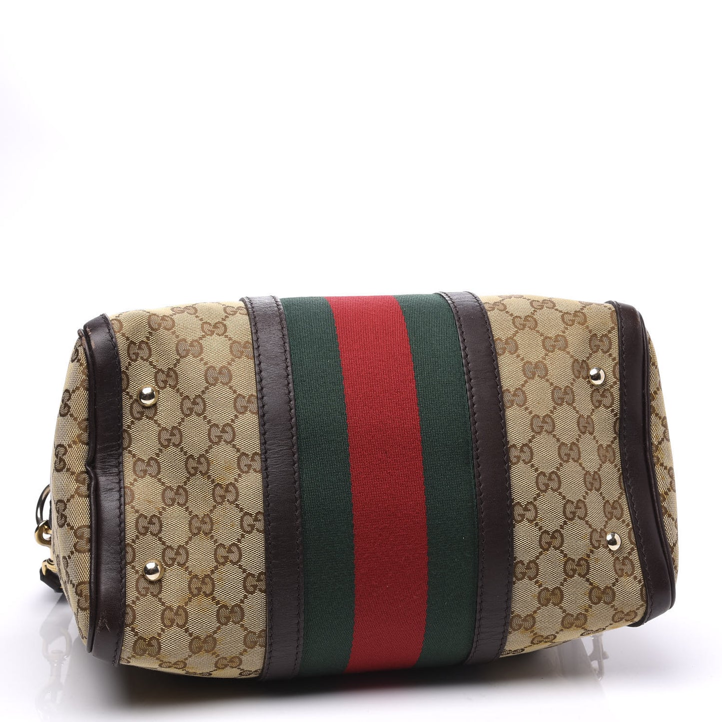 Monogram Vintage Web Medium Boston Dark Brown