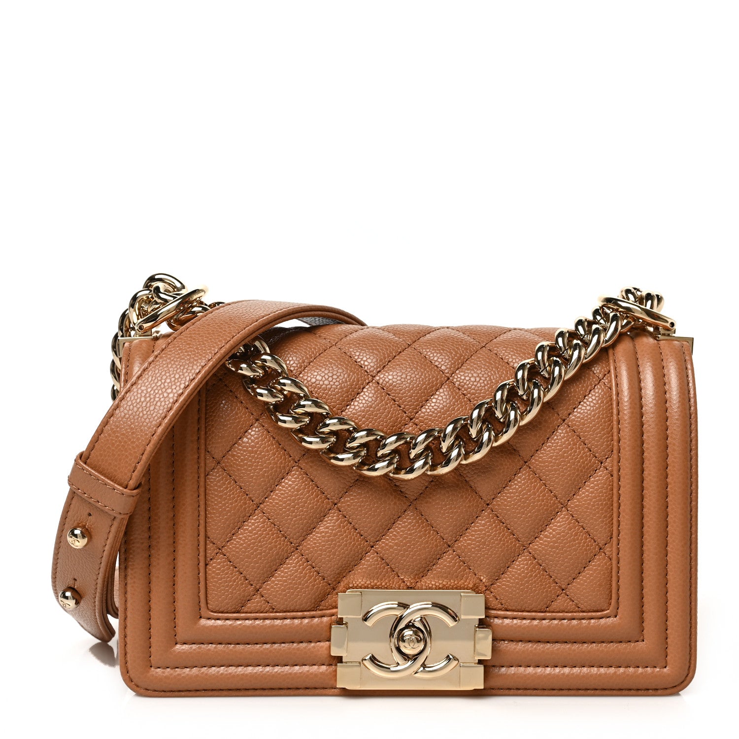 Chanel Caviar Quilted Small Boy Flap Brown 1 of 9