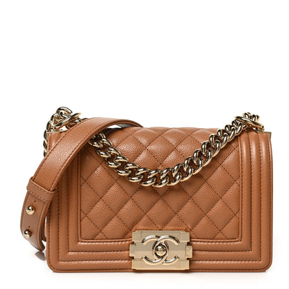 Chanel Caviar Quilted Small Boy Flap Brown 1 of 9