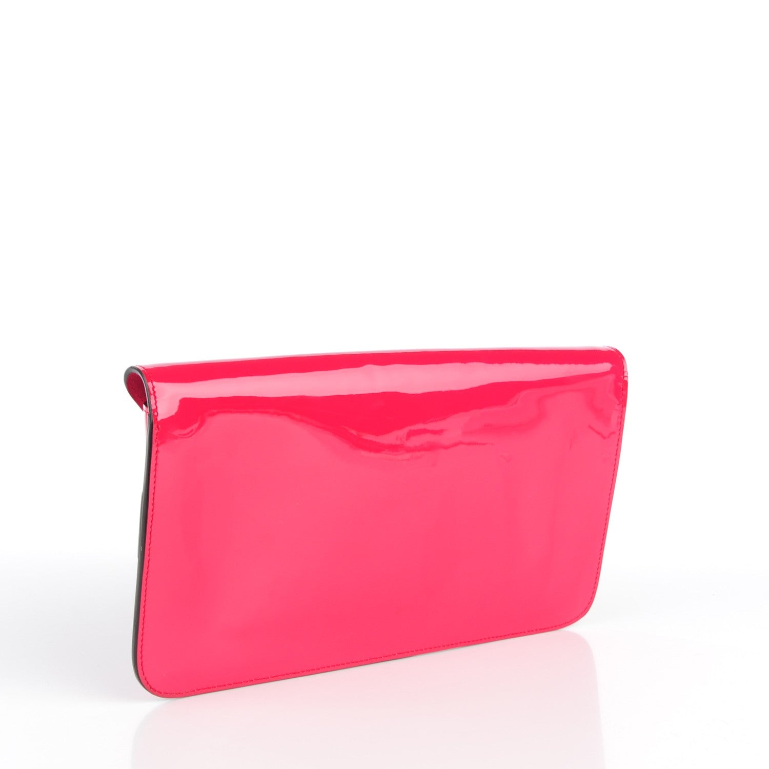 Gucci Patent Large Bright Bit Clutch Shocking Pink 3 of 7